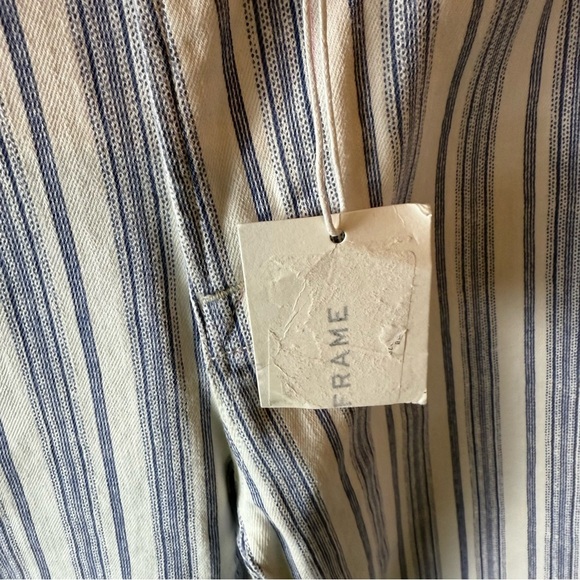 New FRAME Le High Flare Surfer Stripe High Waist Jeans Dutch Blue Multi NWT 25 - Picture 11 of 16